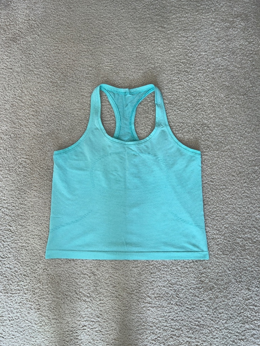 Lululemon Swiftly Tech Racerback Tank Top Race Length in Wild Mint Blue Size 12